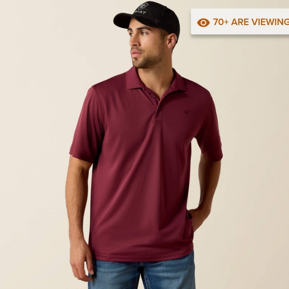 Ariat Tek Mens Classic Fit Polo Shirt Large